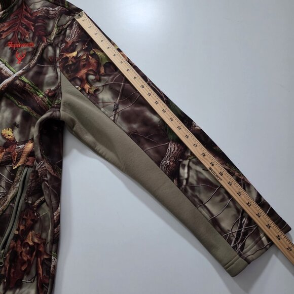 Huntworth Jacket Mens XL Camo Oak Tree Full Zip LS Pockets Fleece Inside Hunting - Picture 5 of 16
